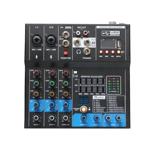 Chinese factory cheap 4 channel professional DJ mixer audio