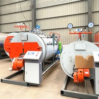 Chaudière à vapeur à tubes de fumée WNS, structure à retour humide en 3 passages, 2 tonnes, 4 tonnes, 6 tonnes, 8 tonnes, 10 tonnes, au gaz ou au mazout