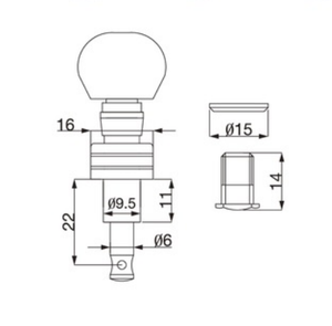 <span class=keywords><strong>Banjo</strong></span> điều chỉnh chốt Vàng 4 cái Bộ máy đầu với nút màu đen - Product Image 6