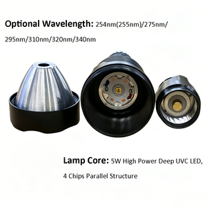 <span class=keywords><strong>Lampe</strong></span> torche <span class=keywords><strong>LED</strong></span> UVC 5W rechargeable 18650 IP65 254nm 255/275/295/310/320/340nm Lumière noire pour détection de minerai de schéelite Violet C12 - Product Image 4