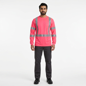 Vêtements de travail en polyester personnalisés avec logo, classe 3, type R, manches longues, haute visibilité, réfléchissants, imperméables, avec éclairage LED, couleur personnalisée - Product Image 1