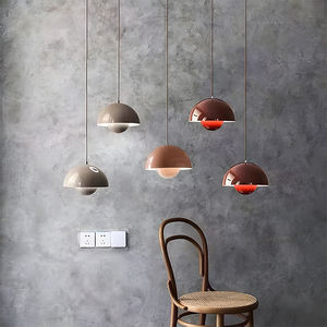 Diseño danés VP4 Semicircular en forma <span class=keywords><strong>de</strong></span> bola Bud Lámpara colgante Estilo nórdico Pequeño Arte del hierro Altura ajustable para restaurante Otro - Product Image 3