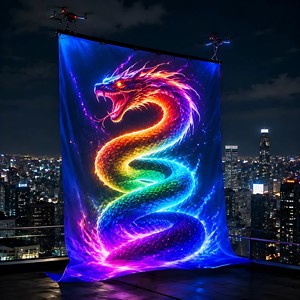 Pantalla LED Flexible FT30 P30 Flying Carpet de 5x15m, Malla Flexible IP65 para Exteriores, Pantalla LED Mágica Tipo Alfombra Voladora - Product Image 1