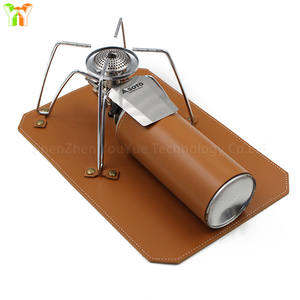 Netum <span class=keywords><strong>2022</strong></span> YY — cassette pliante en cuir, tapis de protection de la tête de poêle à araignée argentée, pour camping en plein air - Product Image 2