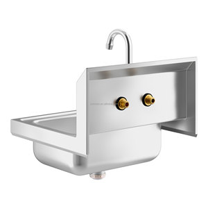 Lavamanos de Acero Inoxidable Montado en la Pared, Lavabo Comercial Colgante Fácil de Limpiar para Restaurantes, Fábricas de Alimentos y Cantinas - Product Image 4