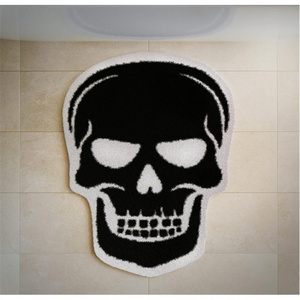 <span class=keywords><strong>Alfombra</strong></span> amarilla para puerta de hogar, alfombrilla absorbente para <span class=keywords><strong>baño</strong></span>, alfombrilla antideslizante para puerta con puntos negros, <span class=keywords><strong>Alfombra</strong></span> de calabaza de Halloween con mechones - Product Image 5