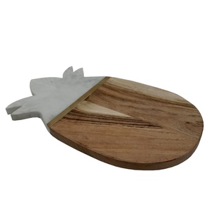 Vente chaude marbre et bois fait blanc et marron couleur planche à découper blocs à découper personnalisés en vrac - Product Image 1