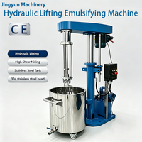 Émulsifiant à cisaillement élevé à levage hydraulique automatique, mélangeur sous vide avec contrôle par écran tactile PLC pour la production de crème