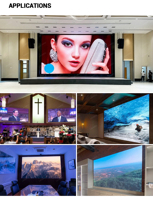 Pantalla LED COB UHLED para Interiores, Micro LED Video Wall 4K 8K HD P1.538, Frecuencia de Actualización de 7680Hz, Cine en Casa de Lujo