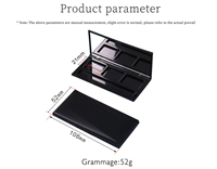 Palette d'ombres à paupières vide 3 couleurs conteneur d'emballage de maquillage de luxe étui d'ombres à paupières noir or