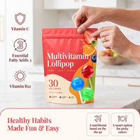 OLLI Groothandel Private Label Multivitamine Lollies Gemengde Fruit Smaak Vitamine C Vitamine B12 Kinderen Immuniteit Hersenen Energie Ondersteuning