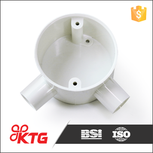 กล่องต่อสายไฟ PVC แบบสองทาง ทรงสี่เหลี่ยม สีขาว ป้องกันการเกิดไฟไหม้ มาตรฐาน BS EN 50086 2 1 สำหรับท่อร้อยสายแข็ง ผลิตในเวียดนาม - Product Image 2