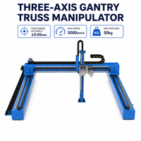 Nouveau manipulateur de portique à 3 axes en acier bleu avec rail de guidage linéaire et chaîne de traînage pour le chargement de machines, marque QG