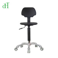 Tabouret de laboratoire industriel antistatique ESD, ignifuge, imperméable et souple pour salle blanche, hôpital, école