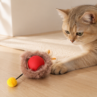 Balle interactive intelligente pour chat, à roulement automatique, 3 vitesses réglables, rechargeable par USB, jouet électrique pour animaux de compagnie avec capteur de réveil en option