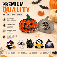 De l'idée au badge : Épingles émaillées personnalisées pour Halloween, conception gratuite, échantillonnage rapide, OEM ODM, fournisseur direct d'usine en gros, badge métallique