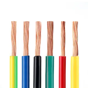 RT-Cable eléctrico de PVC, Cable eléctrico de 1,5mm, 2,5mm, 4mm, 6mm, 10mm, negro, rojo y amarillo