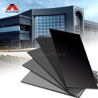 Panneau composite en aluminium Alucobond moderne pour extérieur, 4 mm, 4x8 pieds, revêtement mural, couleur verte, personnalisé PVDF, hôtel, entrepôt