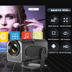 Mini projecteur portable HY320 Android 13, écran LCD 1080P, 300 lumens, 4-5 heures d'autonomie, WiFi6 5G BT5.0, rotation automatique à 180° - Product Image 6
