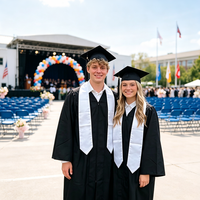 Écharpes de graduation vierges pour sublimation, écharpes de graduation personnalisées avec logo pour hommes et femmes, écharpes brodées graffiti pour la remise des diplômes
