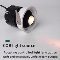Éclairage alimentaire CRI95 R9>90 2800K Projecteur anti-éblouissement profond Lumière vive LED encastrée 10W 12W Downlight pour restaurant
