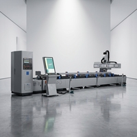 Centre d'usinage CNC 4 axes pour fenêtres et portes en aluminium, fraisage CNC d'aluminium, perçage et fraisage CNC de profilés en aluminium