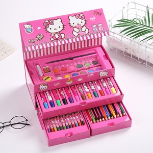 Set de Papelería con Caja de Regalo de Pintura de Dibujos Animados, Pinceles para Estudiantes, Bolígrafo de Acuarela Portátil, Diseño de Cajón, Set de Pintura para Niños - Product Image 3