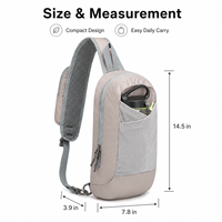 Sac bandoulière personnalisé avec logo pour hommes et femmes, sac à dos à bandoulière avec trou pour écouteurs, sac à dos de jour pour les sports de plein air