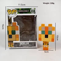 Figurines en PVC en boîte sur le thème des animaux (Steve Brute, Ocelot, Chat) – Best-seller transfrontalier – Jouets tendance en gros – Cadeaux décoratifs 14+