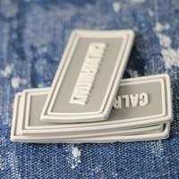 Écusson de couture personnalisé haut de gamme en PVC souple et caoutchouc de silicone, grand logo étoile 3D pour vêtements et sacs