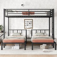 Lit superposé double moderne en métal pour usage scolaire avec barrières de sécurité, gain de place, faible bruit, ODM/OEM disponible