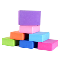 Hochdichter EVA-Yoga-Block mit individuellem Logo, einfarbig, rutschfester Schaumstoff-Yoga-Ziegel für Pilates- und Tanztraining