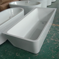 Nouvelle baignoire de bain en acrylique, douche moderne, autoportante, à bord droit, pour les quatre côtés verticaux, prix d'usine