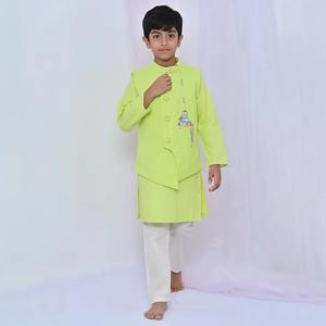 Unique Design Fancy <b>Boys</b> <b>Kurta</b> Pajama Set Party Wear Ethnic Outfit for Kids Wedding and Celebration Available At Best Price - Product Image 1