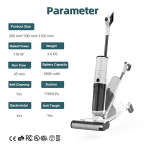 CE CB 180 ° <span class=keywords><strong>Aspirateur</strong></span> <span class=keywords><strong>sans</strong></span> <span class=keywords><strong>fil</strong></span> portatif 3-en-1 à design plat, autonettoyant, pour usage domestique <span class=keywords><strong>et</strong></span> hôtelier, avec filtre HEPA, pour aspiration humide <span class=keywords><strong>et</strong></span> sèche - Product Image 3