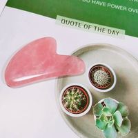 Ensemble de Gua Sha multifonctionnel en quartz rose HZ pour la vente en gros