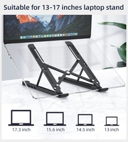 Support d'ordinateur portable pliable avec station d'accueil Hub USB C pour le bureau à domicile