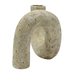 Vaso in resina a forma di S, design moderno scolpito per l'arredamento del soggiorno. - Product Image 2