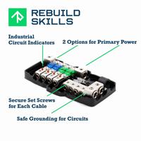Bloque de Distribución de Fusibles ANL de 2 Entradas y 4 Salidas, Caja de Fusibles Multifuncional de 4 Vías para Modificación de Amplificador de Audio para Automóvil