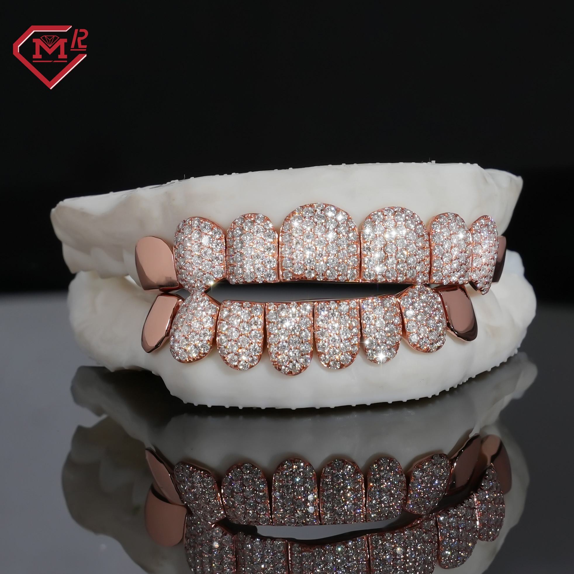 6 haut 6 bas argent 925 + moissanite