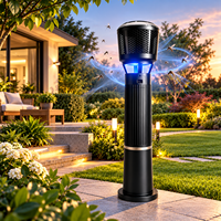 Piège à moustiques solaire à large couverture MT40S, Piège à moustiques 5-en-1 à CO2, lumière bleue et chaleur pour jardin et pelouse