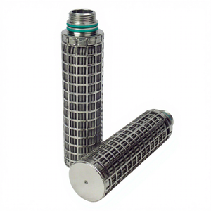 316L ตัวกรองแบบจีบสแตนเลสสตีลเส้นใยอุตสาหกรรมเส้นใยเคมีละลายผ้าสักหลาดที่ผ่านการเผาแล้วใยแก้วนำแสง - Product Image 1