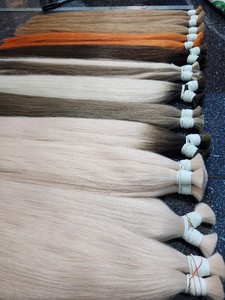 Chaud soyeux vietnamien Remy cheveux queue de cheval haut Style droit Double poids bande en Ins couleur chaude - Product Image 5