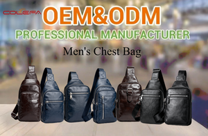 Colefa impermeable antirrobo divertido viaje en motocicleta <span class=keywords><strong>Caballero</strong></span> pecho Rig bolsa cuerpo cruzado marrón PU cuero hombres pecho bolsas - Product Image 6