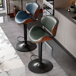 New Modern Industrial Dining <b>Kitchen</b> Cafe <b>Chairs</b> Backrest Restaurant Industrial Bar <b>Wood</b> Stool - Product Image 2
