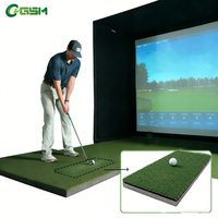 Tapis de golf multi-couches 3D pour entraînement de golf, tapis de frappe avec bandes d'insertion