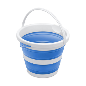 Seau pliable en plastique avec couvercle, capacité 10-15L, écologique, étanche, pour la pêche, la plage, la maison et l'extérieur - Product Image 1
