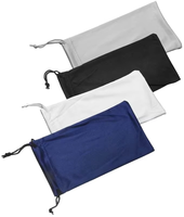 Vente en gros 9*18cm microfibre cordon pochette étui souple lunettes de soleil stockage Rectangle pochette pour lunettes