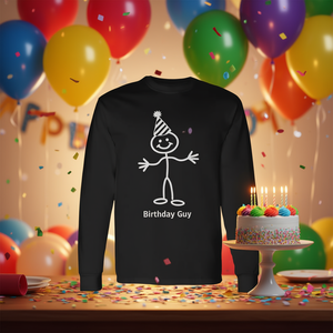 T-shirt à manches longues avec chapeau de fête en forme de personnage de dessin animé pour anniversaire - Product Image 3