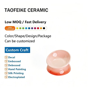 15 °   Ciotola in Ceramica Inclinata per Animali Domestici, Anti-Costostruzione del Collo, Anti-Acne, Anti-Ribaltamento, Antiscivolo per Gatti e Cani di Piccola Taglia, Colori Macaron, Personalizzabile OEM - Product Image 6